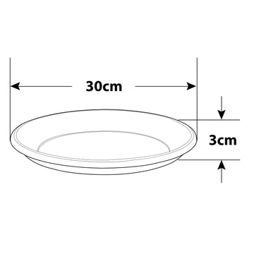 30cm Brown Terracotta Milano Planter Saucer Drip Tray