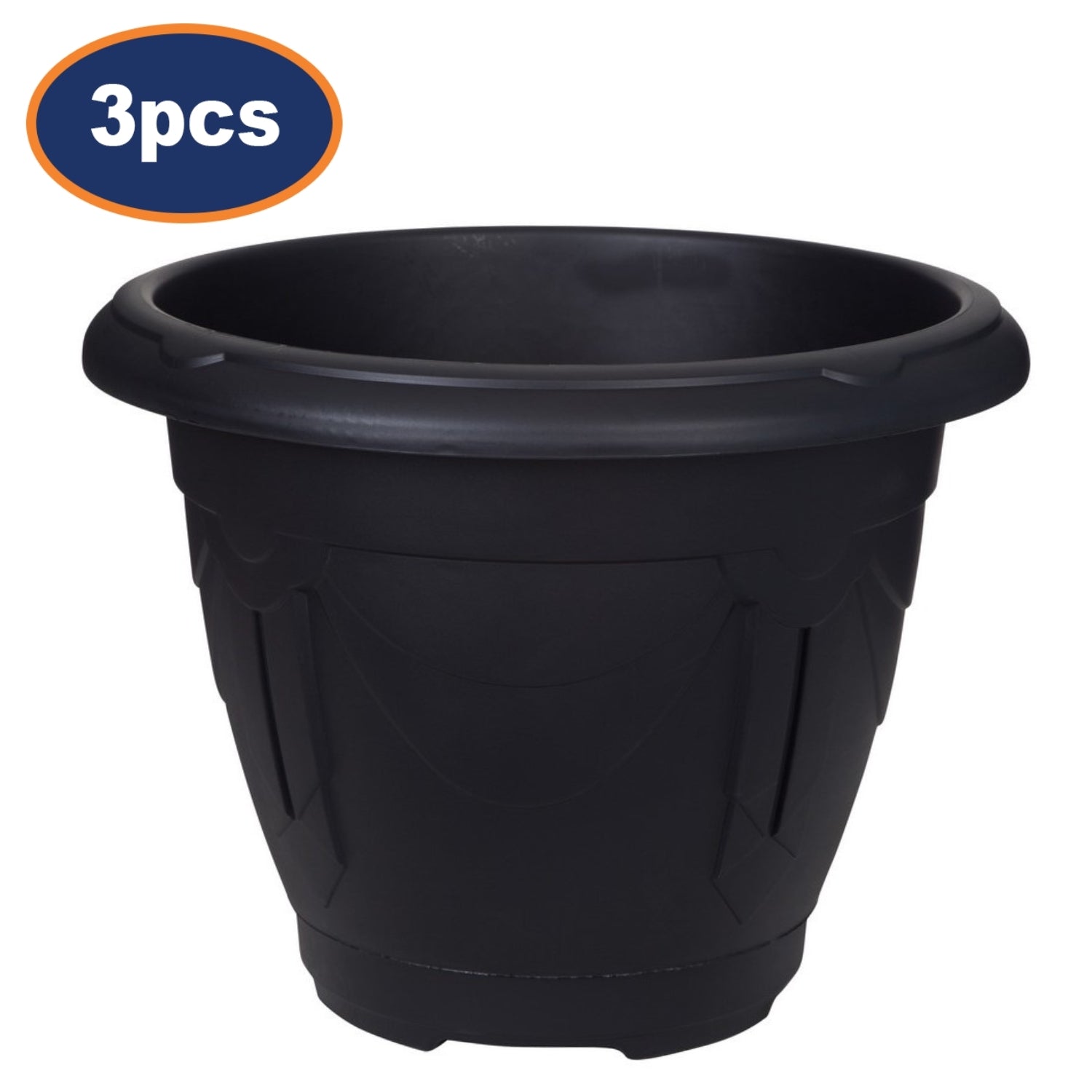 3Pcs 43cm Plastic Planter Round Venetian Flower Plant