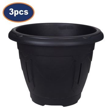 3Pcs 43cm Plastic Planter Round Venetian Flower Plant