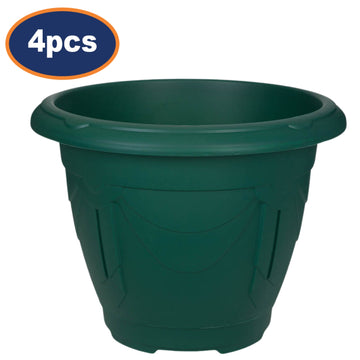 4Pcs 24cm Green Venetian Round Planter