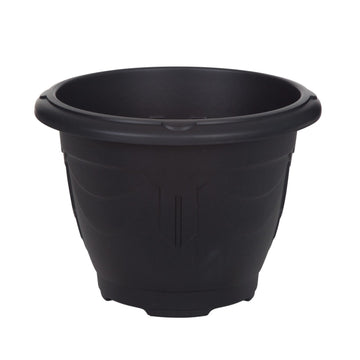 24cm Venetian Planter Plastic Pot Black