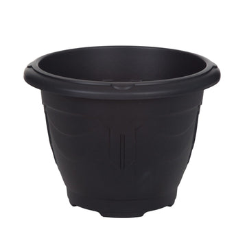 24cm Black Round Venetian Planter