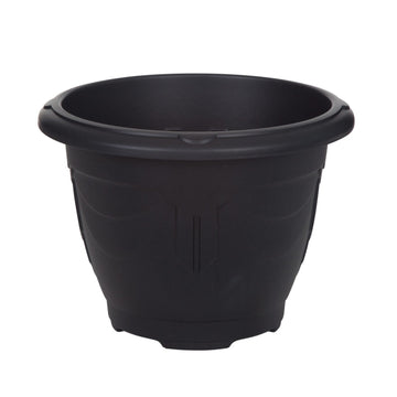 2Pcs 24cm Black Round Venetian Planter