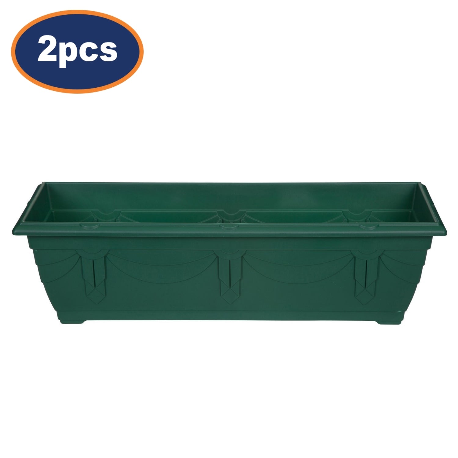 2pcs 60cm Green Box Plastic Planter