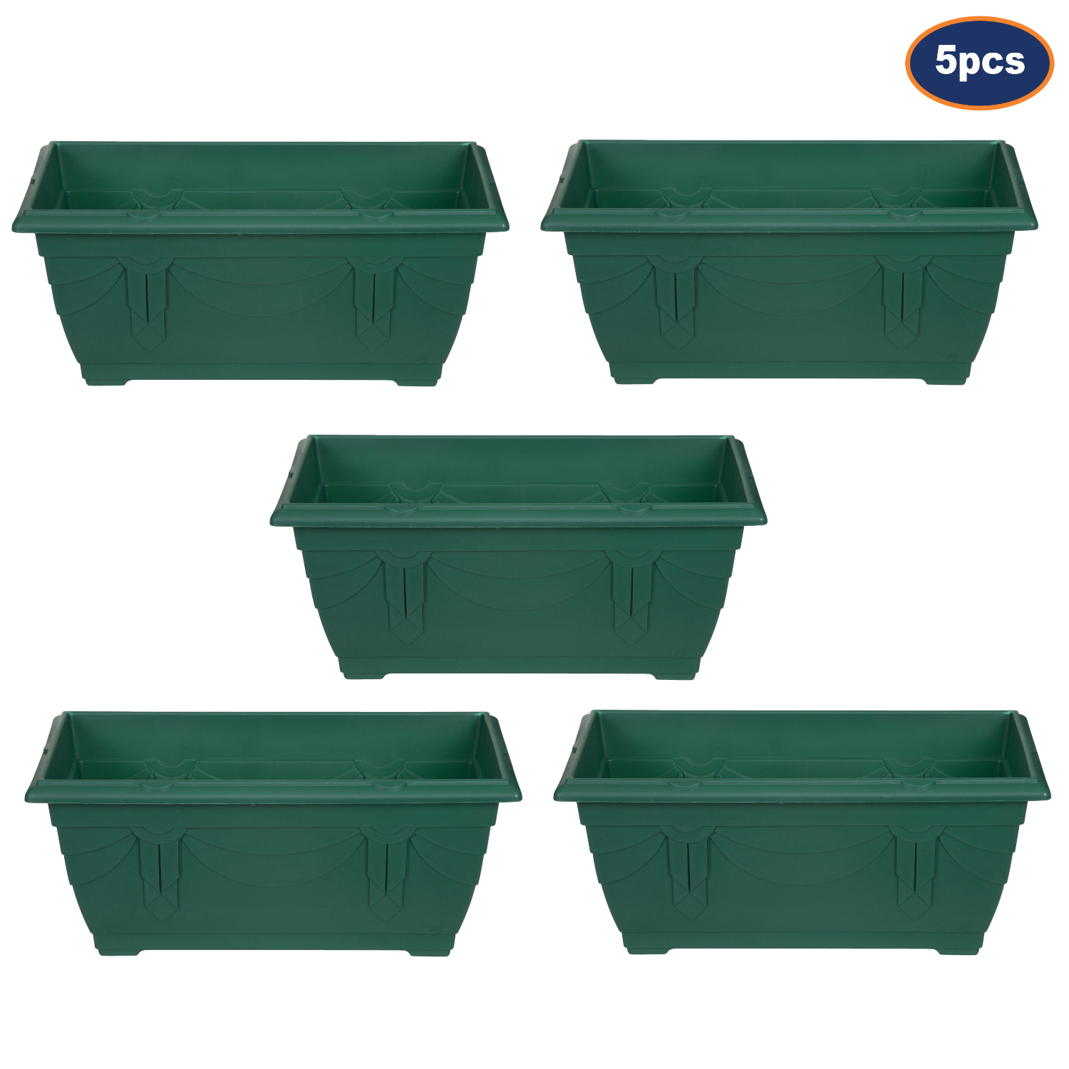 5pcs 40cm Window Green Box Planter Plastic