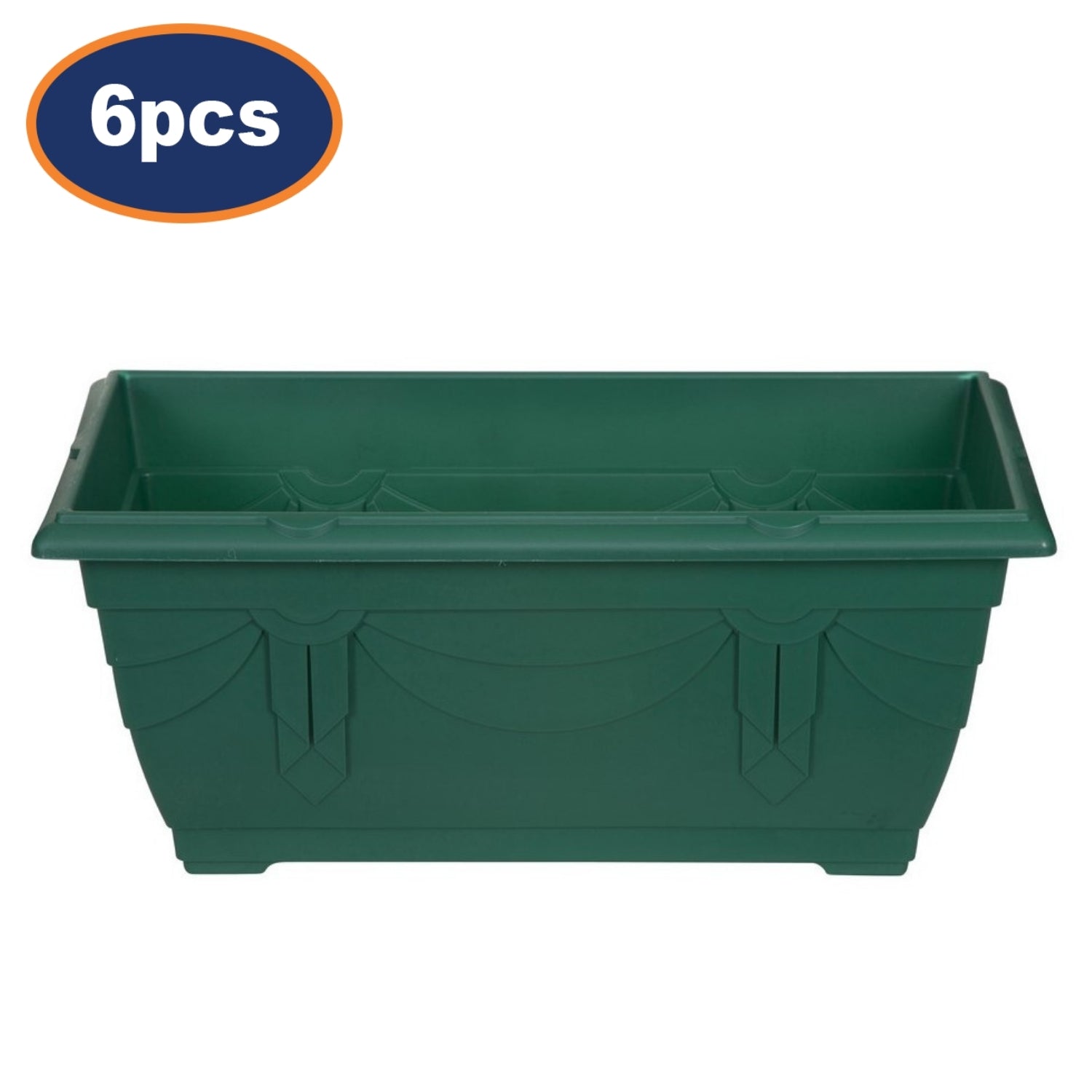 6pcs 40cm Window Green Box Planter Plastic