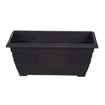 40cm Window Box Planter Plastic Black Garden Trough