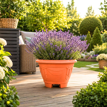 43cm Venetian Round Planter Terracotta