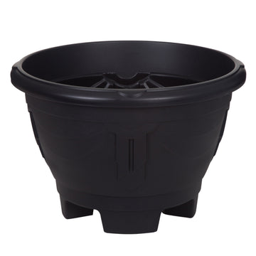 6Pcs 34cm Black Venetian Round Planter With Legs
