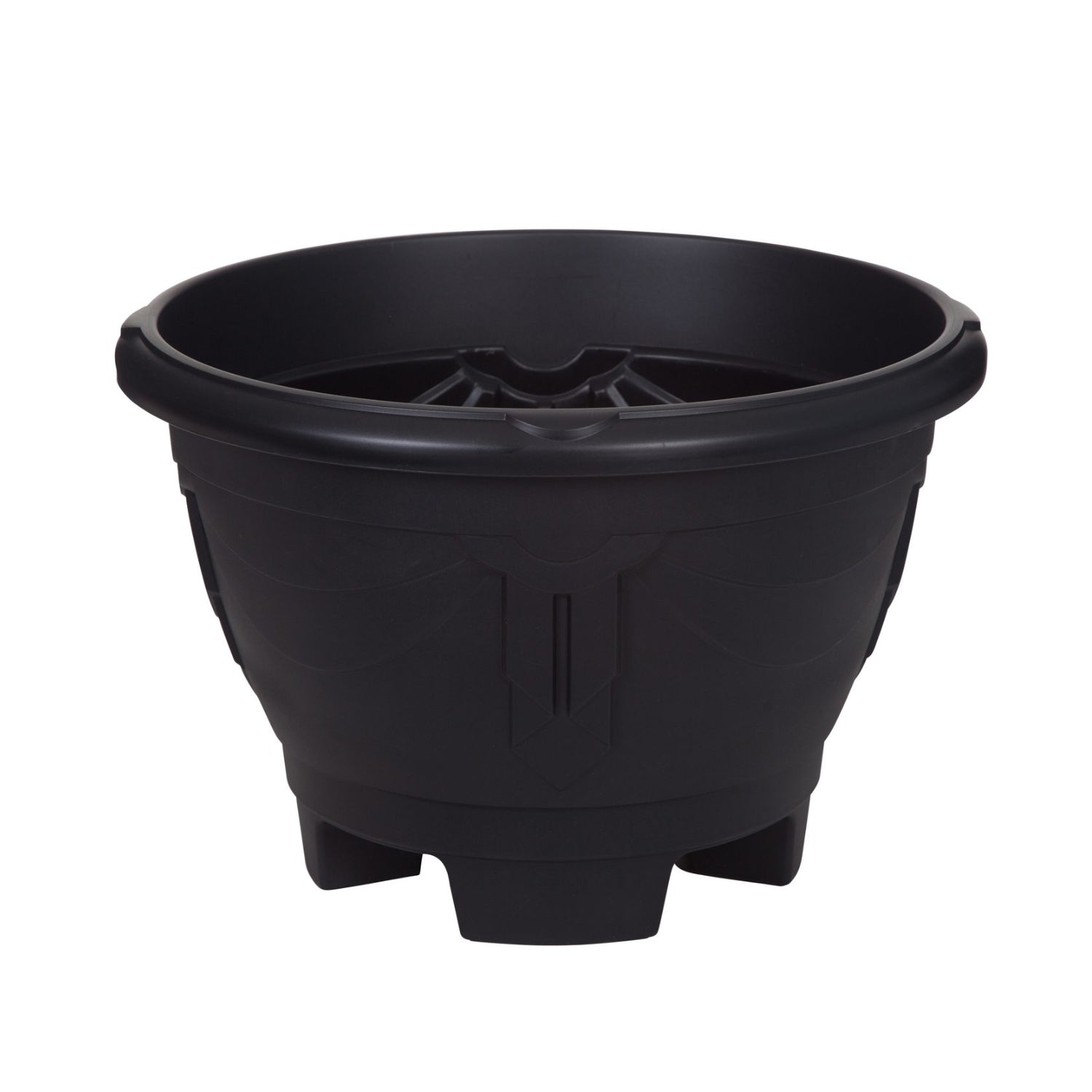 26cm Venetian Round Legged Planter Black