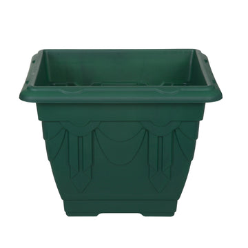 30cm Venetian Square Planter Forest Green