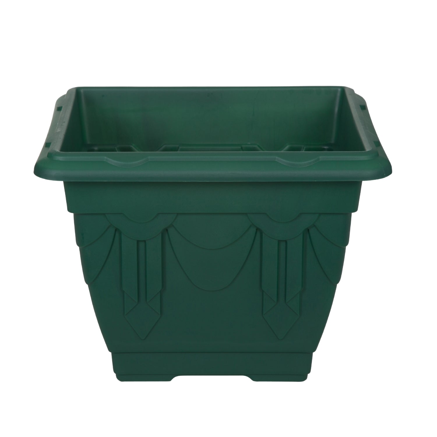30cm Venetian Square Planter Forest Green