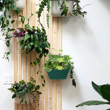 2Pcs 42cm Green Wall Hanging Plastic Planter