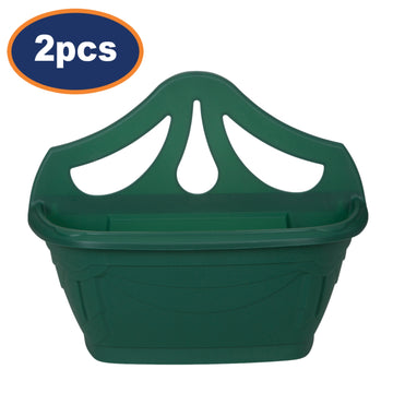 2Pcs 42cm Green Wall Hanging Plastic Planter