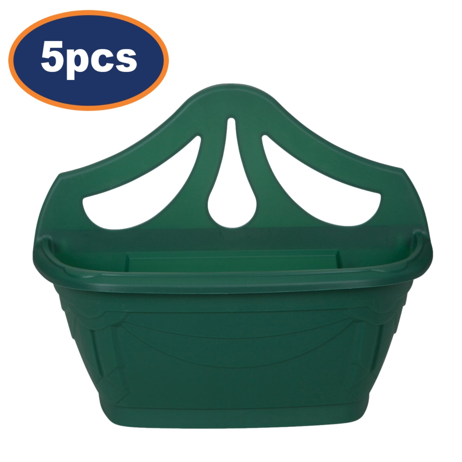 5Pcs 42cm Green Wall Hanging Plastic Planter