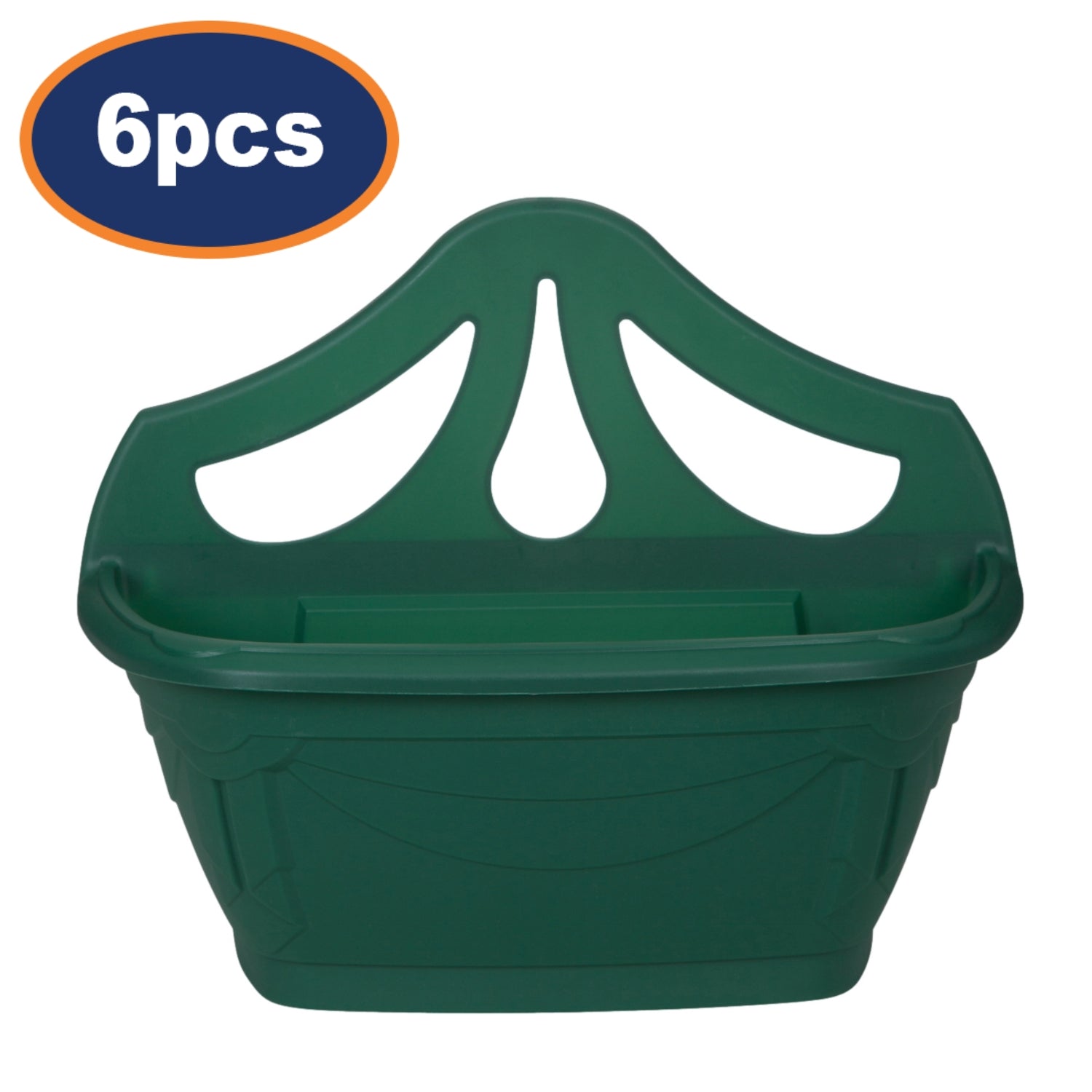 6Pcs 42cm Green Wall Hanging Plastic Planter