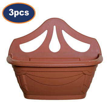 3Pcs 42cm Wall Hanging Planter Plastic Venetian Pot