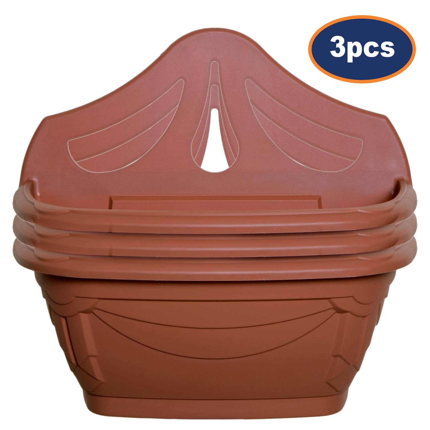 3Pcs 42cm Wall Hanging Planter Plastic Venetian Pot