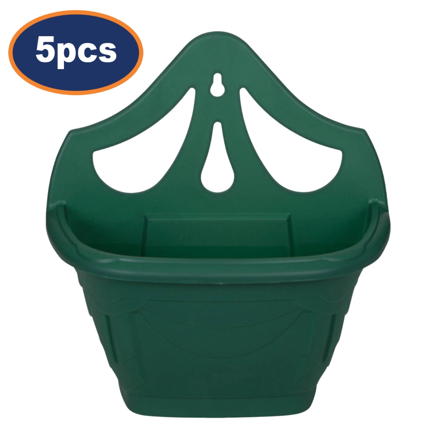 5Pcs 31cm Green Wall Hanging Plastic Planter