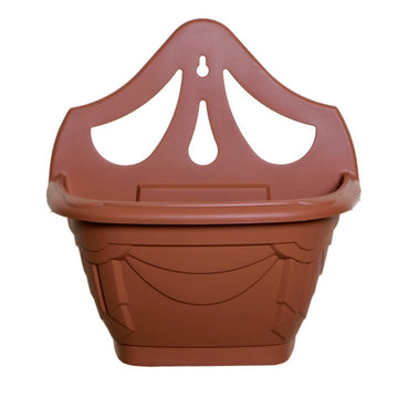 31cm Wall Hanging Planter Plastic Brown Garden Basket