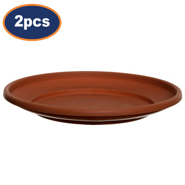 2Pcs 32cm Round Terracotta Venetian Planter Saucer