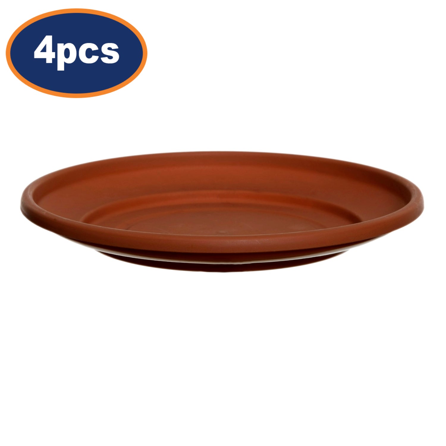 4Pcs 27cm Terracotta Plastic Planter Saucer Trays