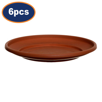 6Pcs 27cm Terracotta Plastic Planter Saucer Trays