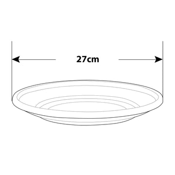4Pcs 27cm Terracotta Plastic Planter Saucer Trays