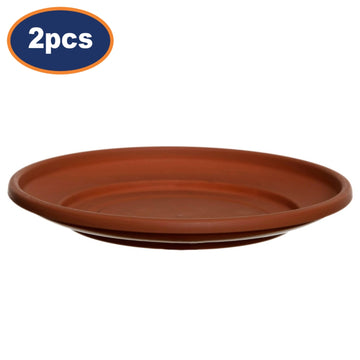 2Pcs 20cm Terracotta Venetian Round Saucer