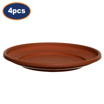 4Pcs 20cm Terracotta Venetian Round Saucer