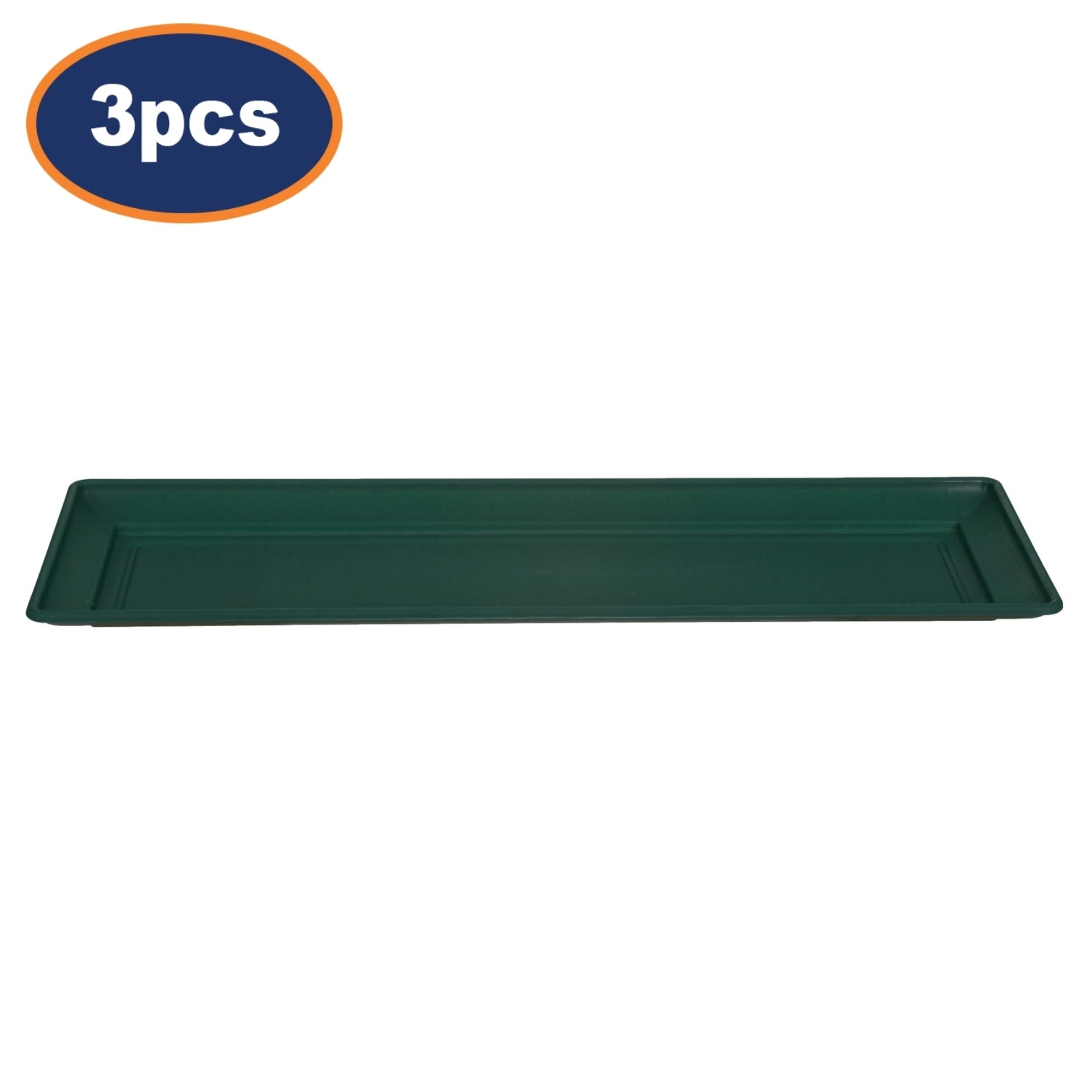 3pcs 57cm Green Planter Tray