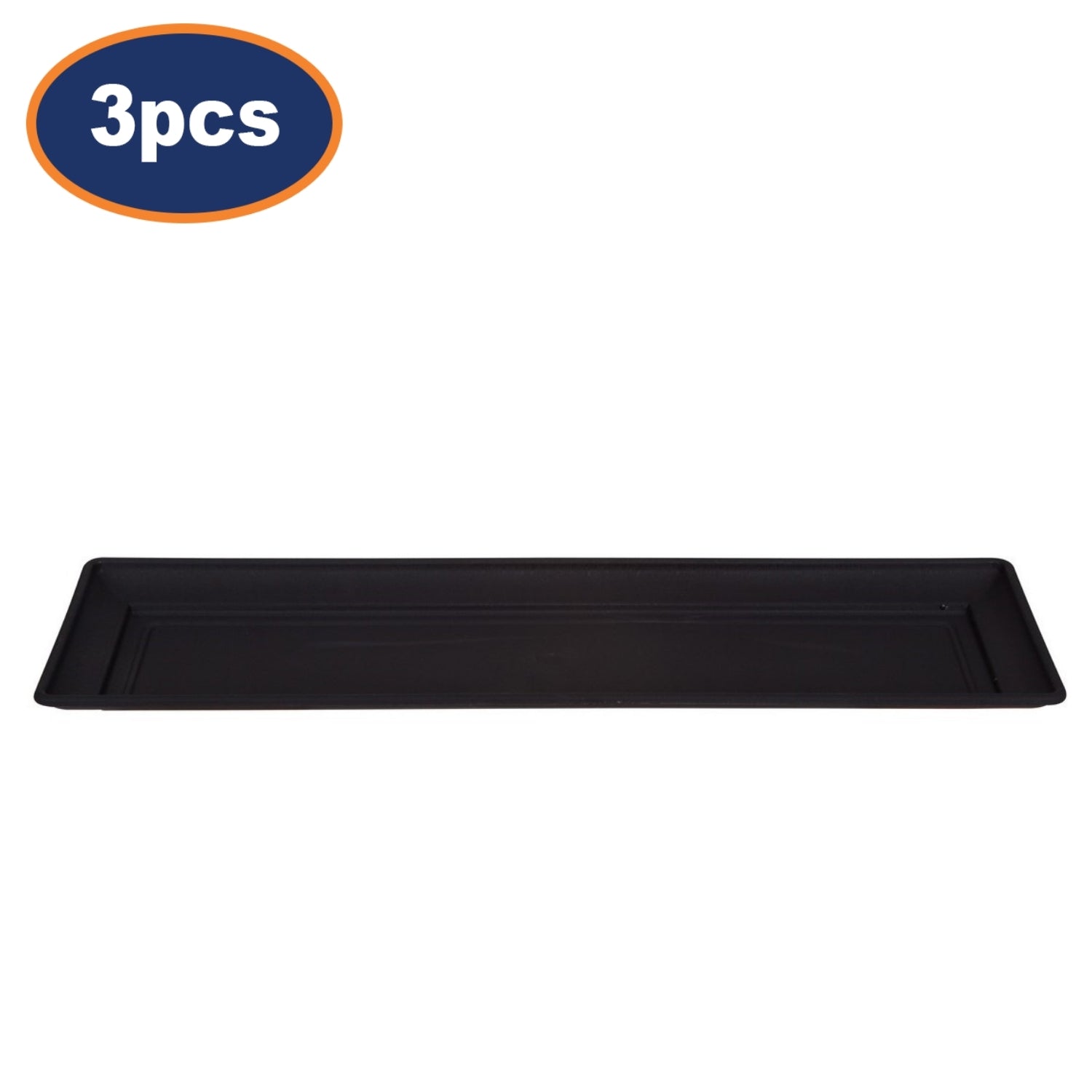 3pcs 57cm Black Planter Saucer Tray