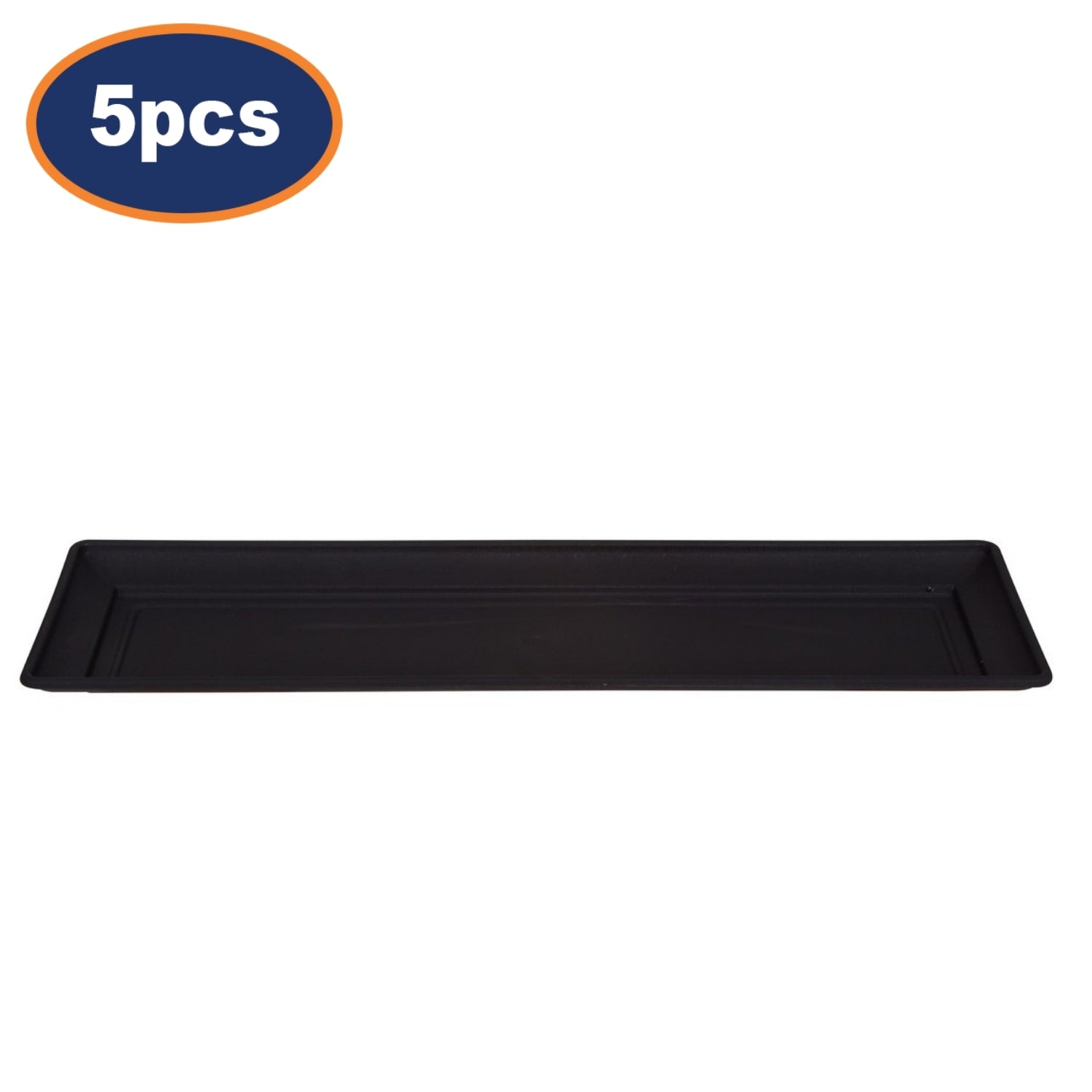 5pcs 57cm Planter Saucer Black Tray