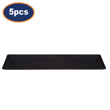 5pcs 57cm Planter Saucer Black Tray