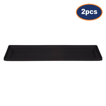 2pcs 57cm Planter Saucer Black Tray