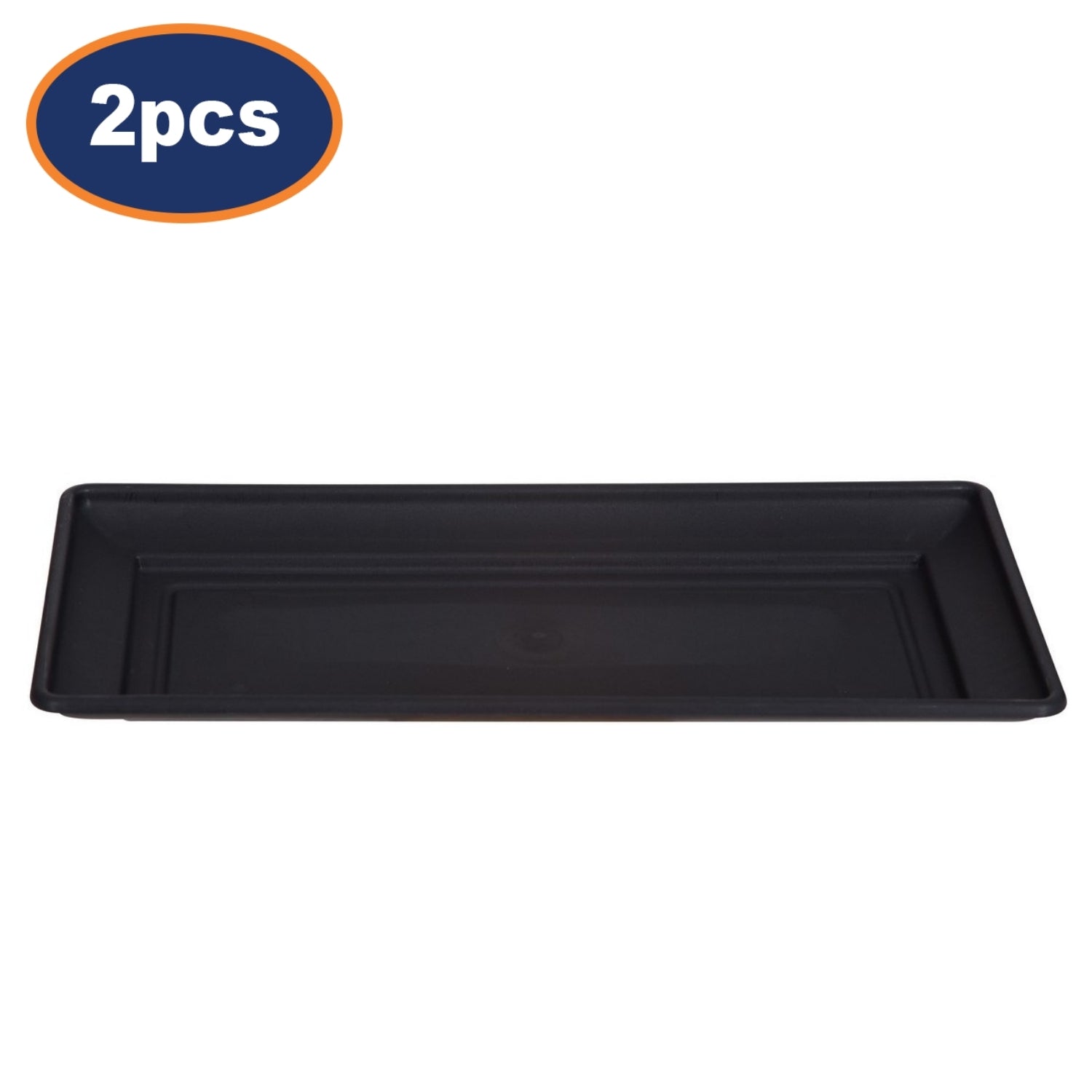 2pcs 37cm Planter Saucer Black Tray