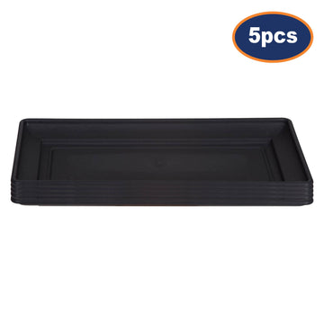 5pcs 37cm Planter Saucer Black Tray