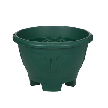 26cm Venetian Round Legged Planter Green