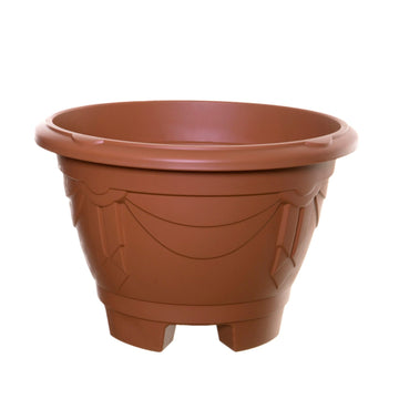 26cm Venetian Round Legged Planter Terracotta