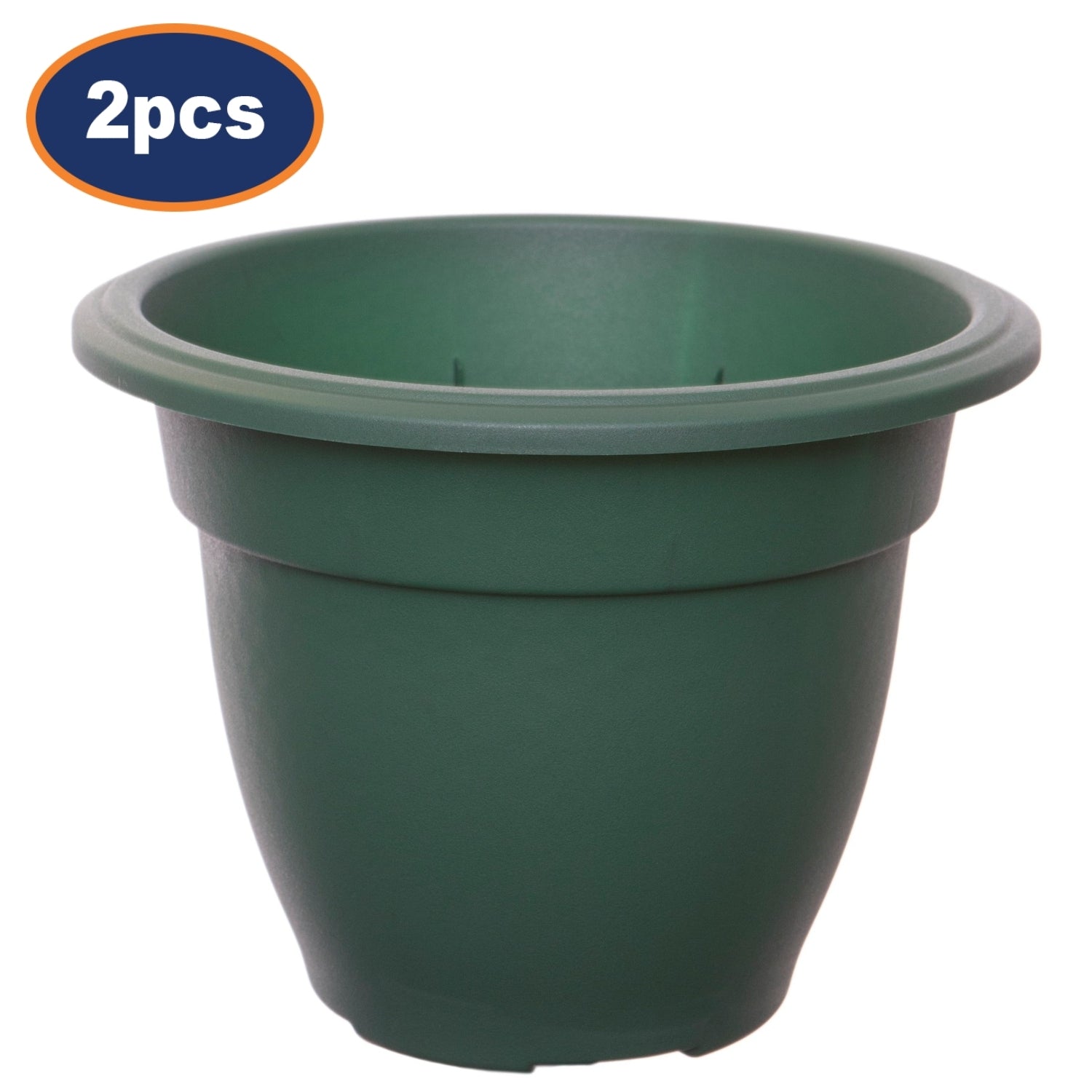 2Pcs 20cm Plastic Green Bell Planter Round Flower Plant Pot