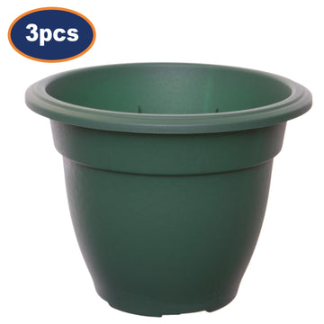 3Pcs 20cm Plastic Green Bell Planter Round Flower Plant Pot