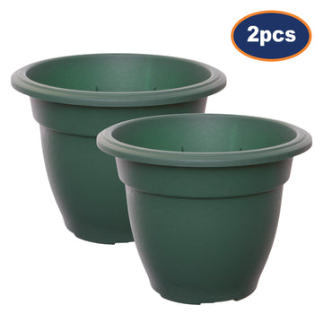 2Pcs 20cm Plastic Green Bell Planter Round Flower Plant Pot