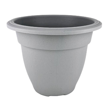 20cm Grey Plastic Round Planter