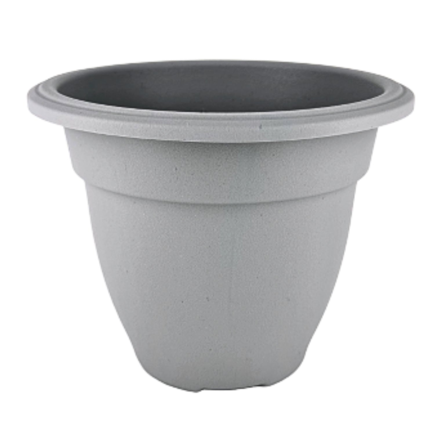 20cm Grey Plastic Round Planter