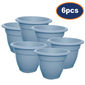 6pcs 38cm Blue Bell Plastic Planter