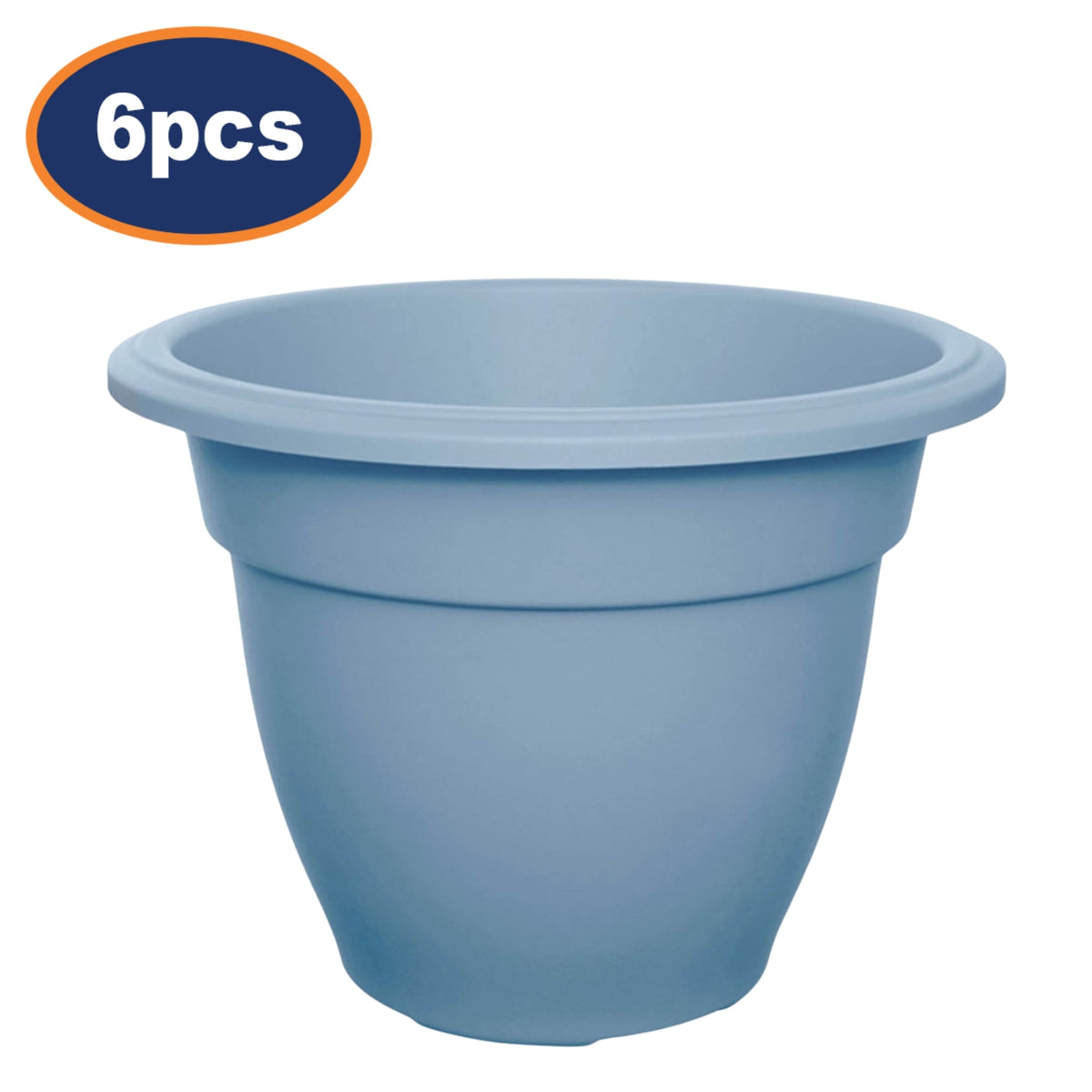 6pcs Blue 30cm Bell Planter Garden Round
