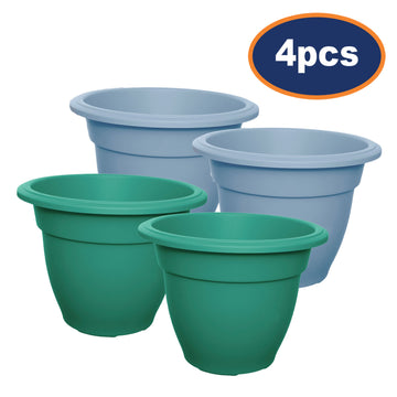 4pcs Blue Green 38cm Bell Planter Garden Round
