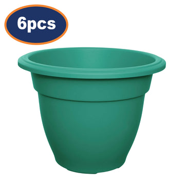 6pc Green 30cm Bell Planter Garden Round