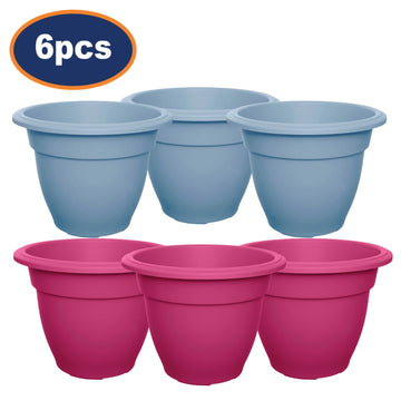 6pcs Blue Pink 30cm Bell Planter Garden Round