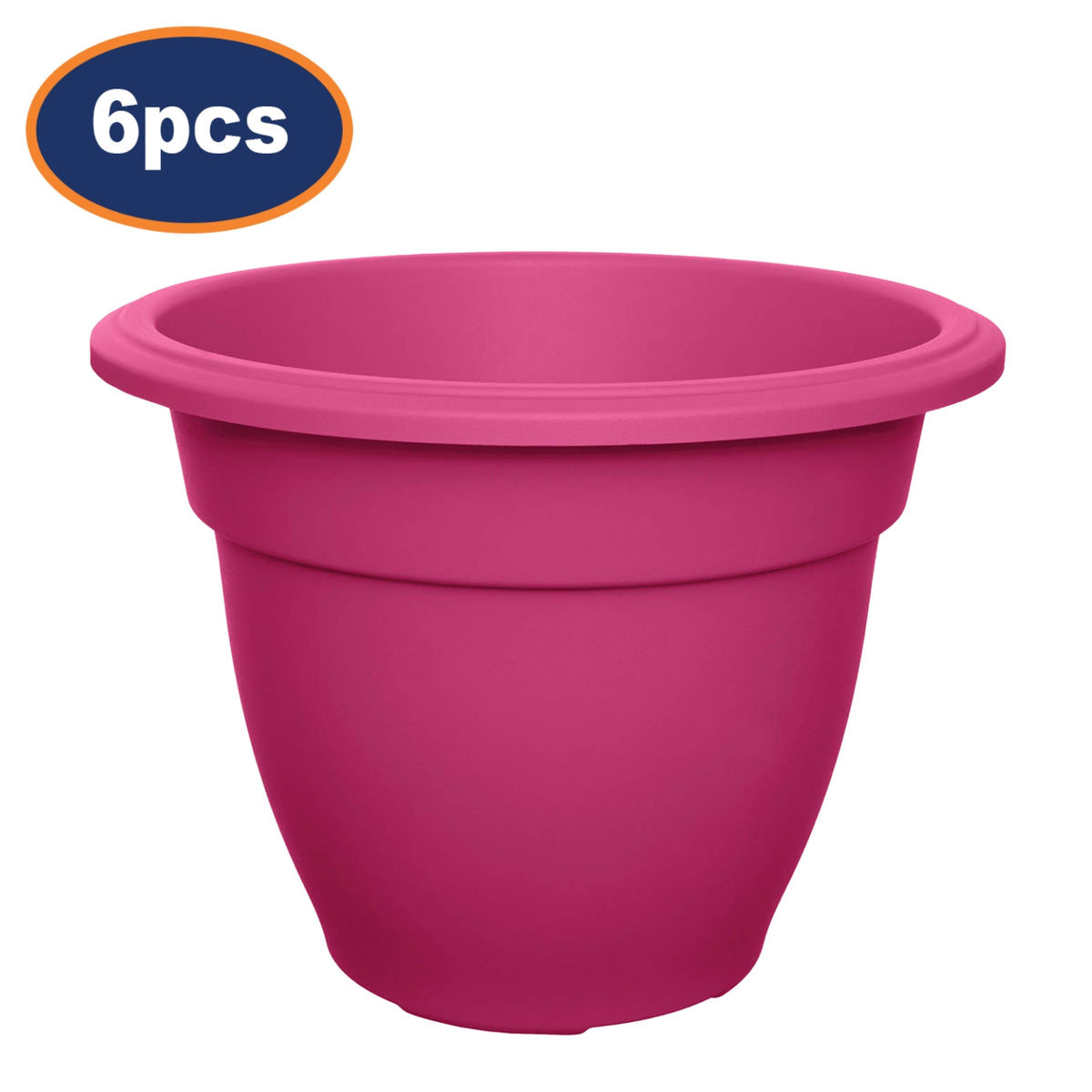 6pcs Pink 30cm Bell Planter Garden Round